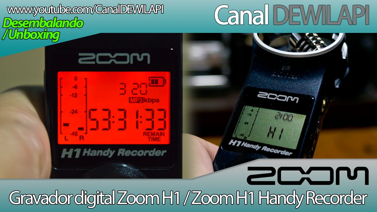 Zoom H1 Handy Recorder (Gravador Digital de Voz) - Desembalagem e an&aacute;lise | Unboxing e review