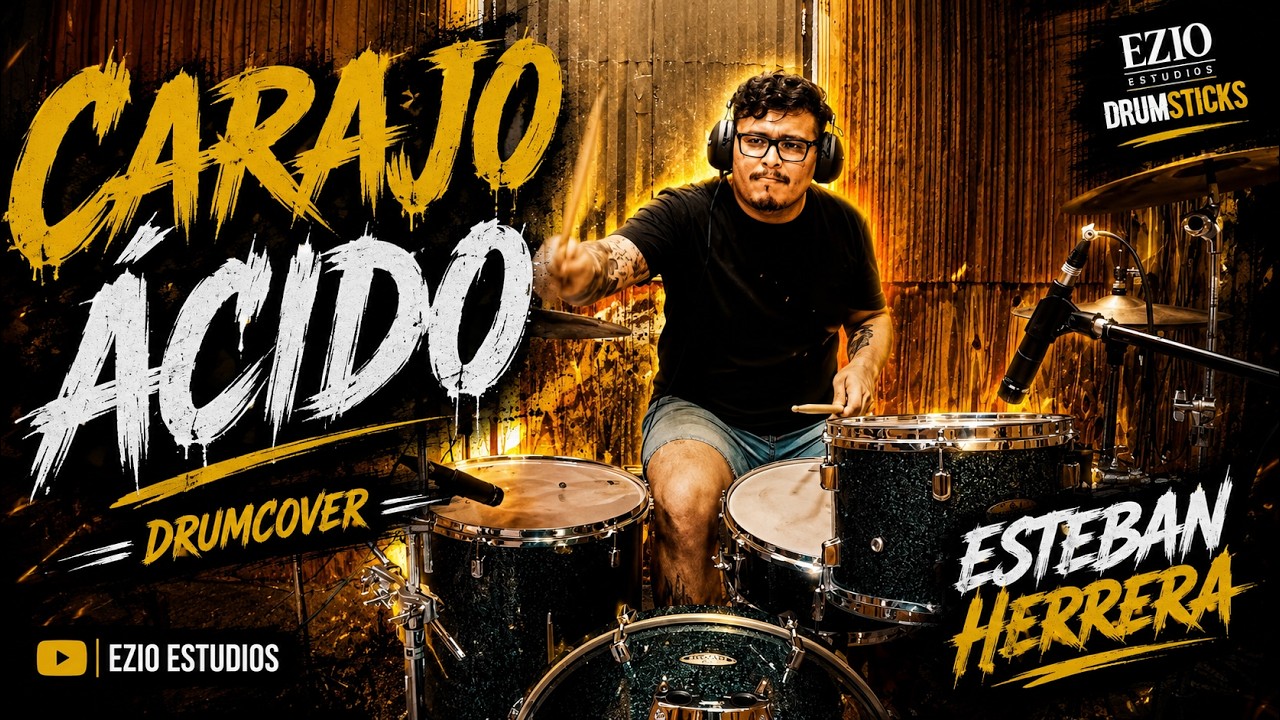 Carajo - Acido| Drumcover Ezio Estudios (Esteban Herrera)