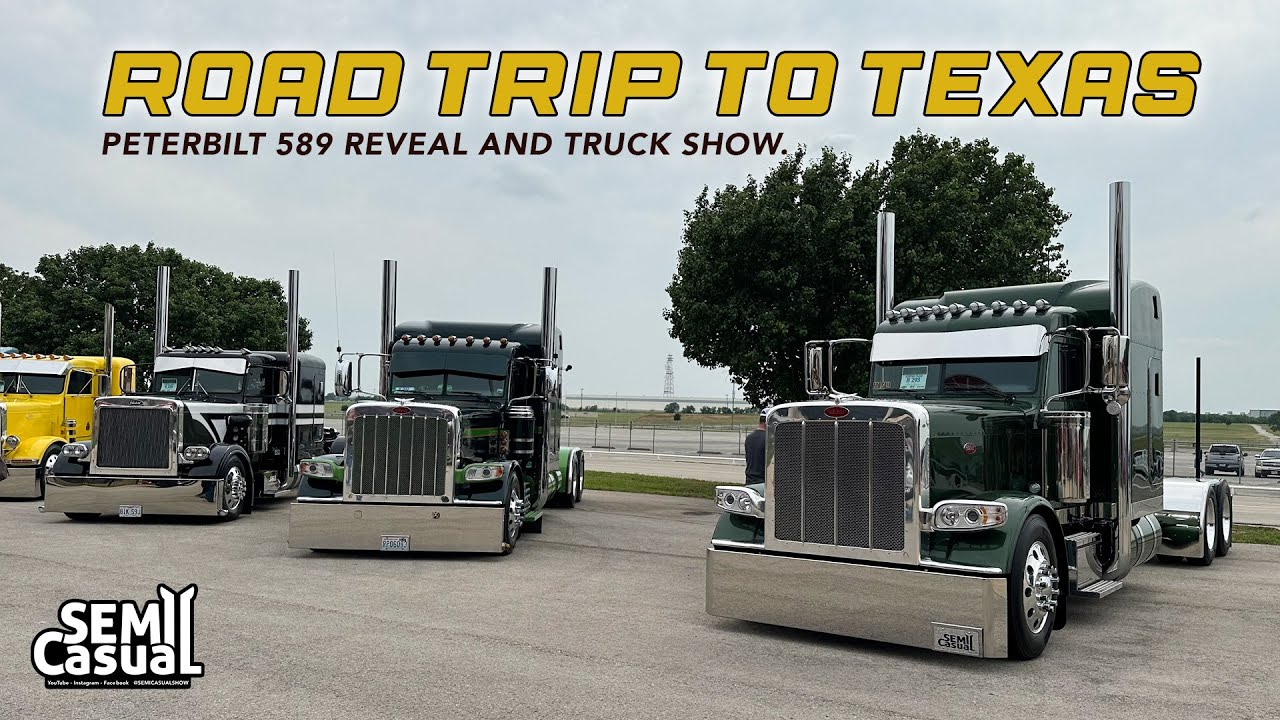 Driving south to Texas in a custom Peterbilt 389
