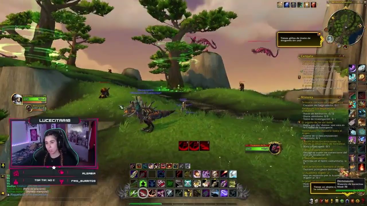 Montura islas intemporales pandaria WOW (dragon nimbo de Ónice tronadot)