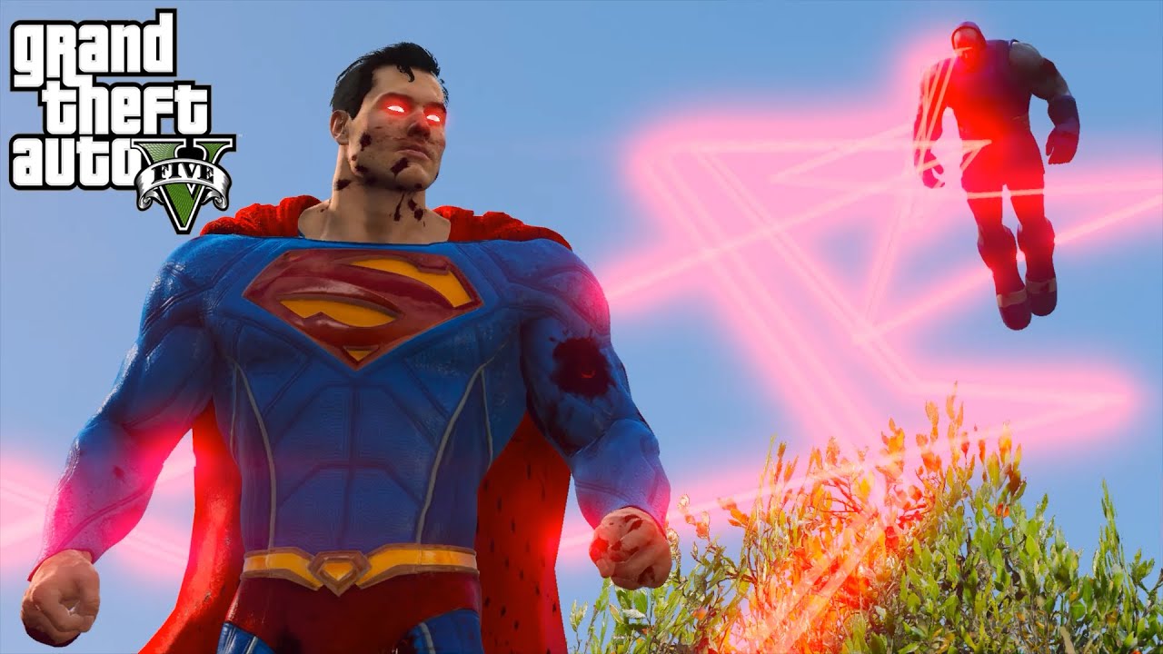 SUPERMAN (SSKTJL) VS DARKSEID (COMICS) IN GTA 5 - DC