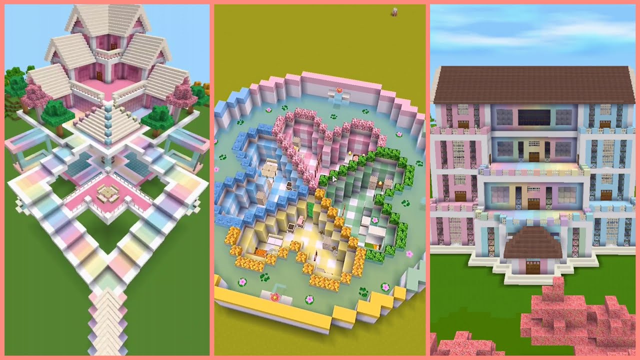 DIY Minecraft,Mini World/How To Build Cute House In Minecraft❤️🔥🥰/Ep4