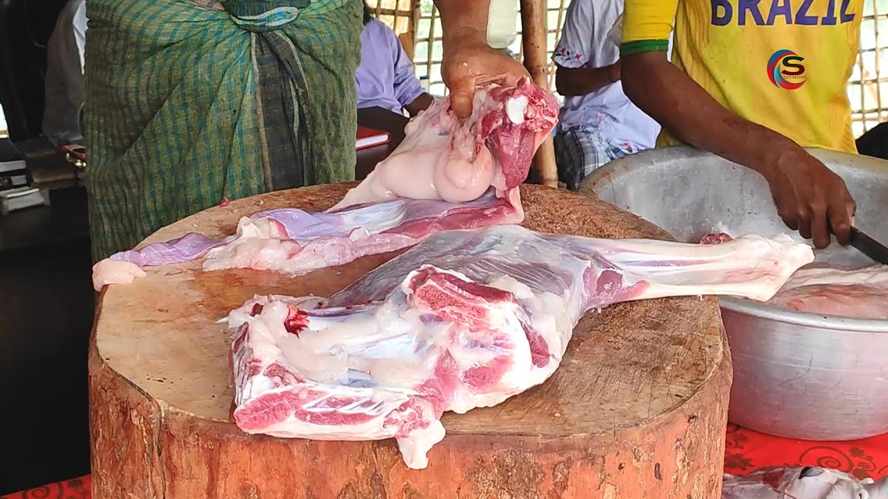 Fastest Goat Meat Cutting By Professional Butcher | Super Fastest Full Mutton Cutting |Cutting Store