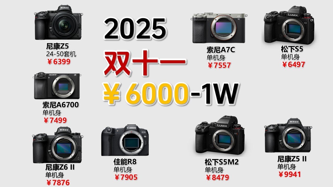 2025双十一【6000-1W】微单相机选购指南