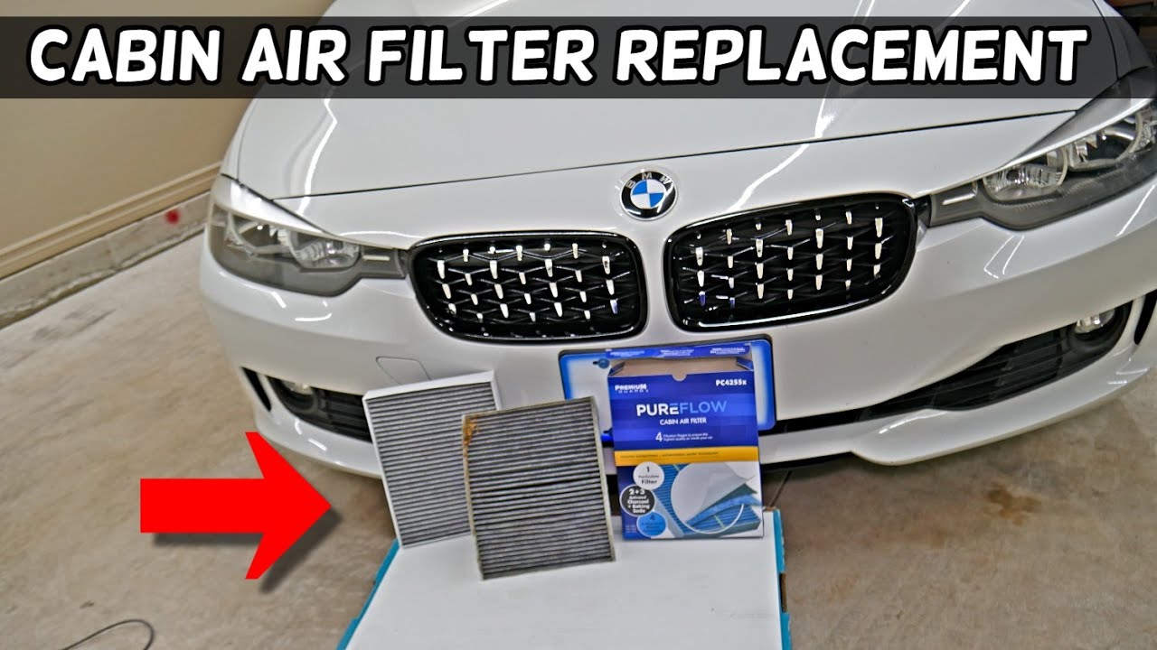 BMW F30 F31 РАСПОЛОЖЕНИЕ ЗАМЕНЫ САЛОННОГО ФИЛЬТРА 328i 320i 335i 316i 318i 316d 318d 320d 325d 328d