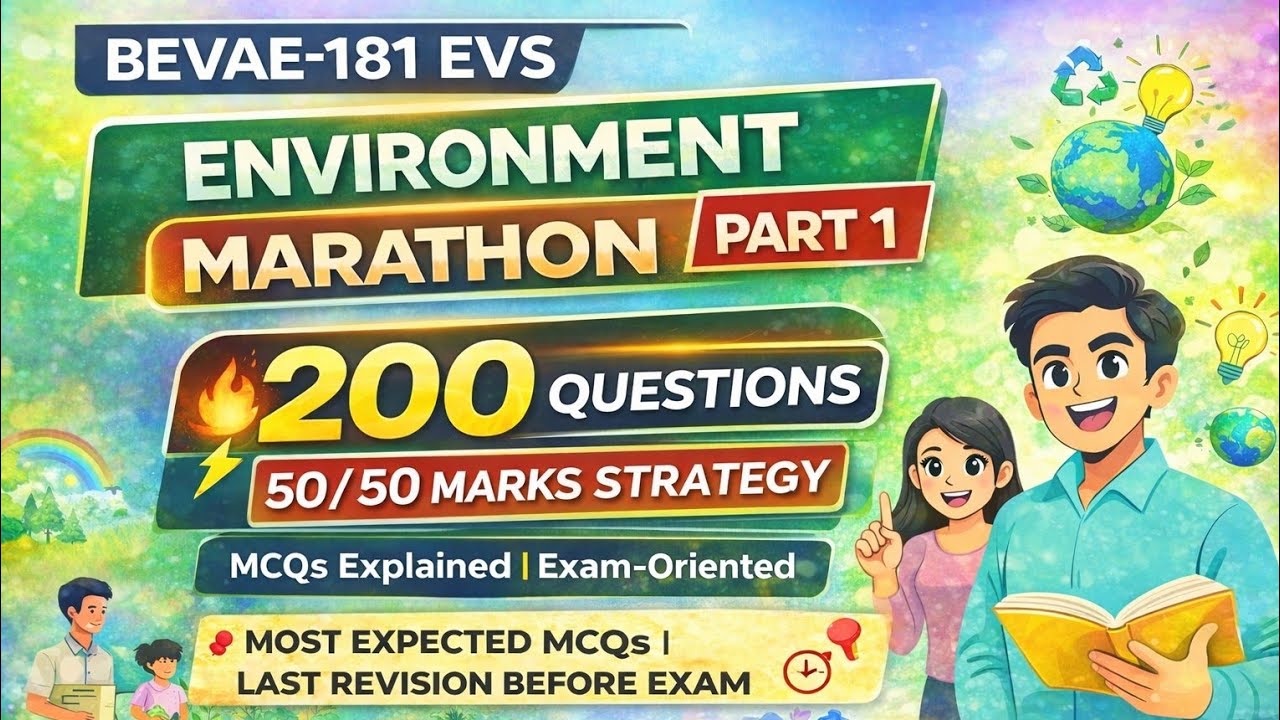BEVAE-181 PYQ Marathon Part-1 🔥 | 200 Most Important Questions | IGNOU Exam 2025