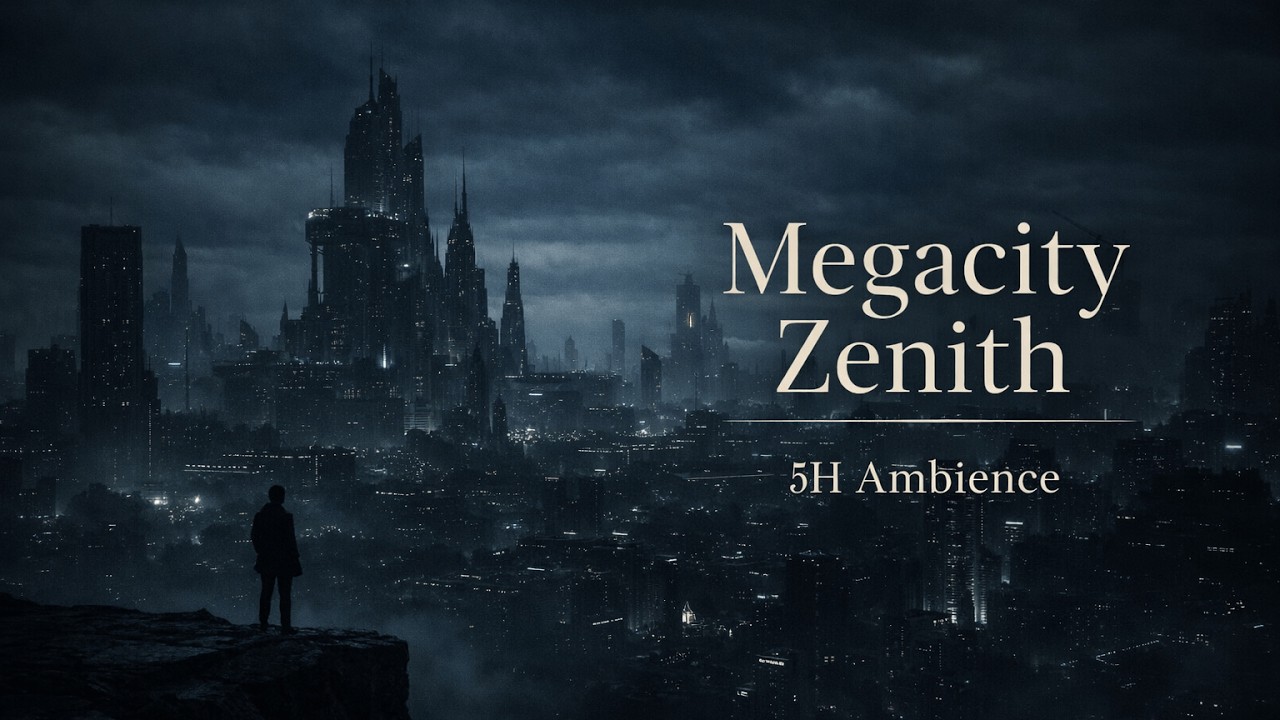 Megacity Zenith 🌌 Dark Sci-Fi Night Ambience | Calm, Isolation & Ambient Sounds