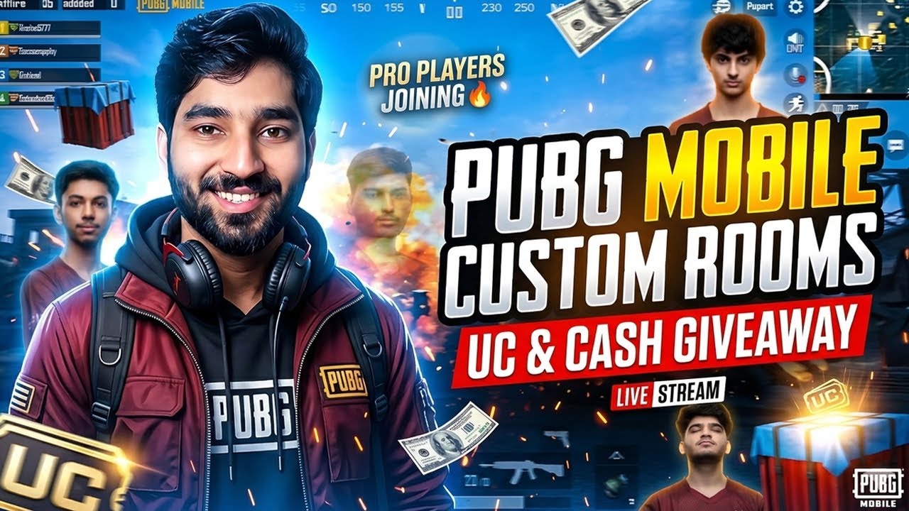20K CASH + UC GIVEAWAY | CUSTOM ROOM | PUBG MOBILE | CHILL STREAM