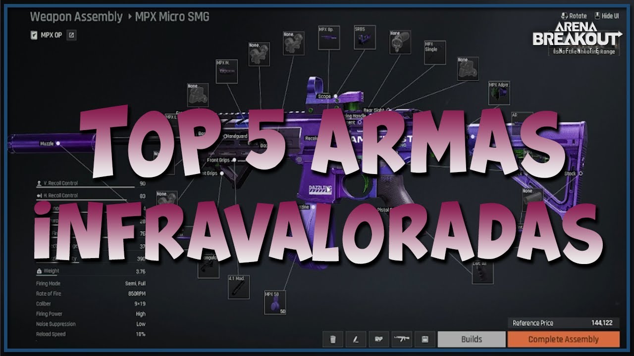 TOP 5 ARMAS INFRAVALORADAS que te SORPRENDERAN - Arena Breakout Infinite