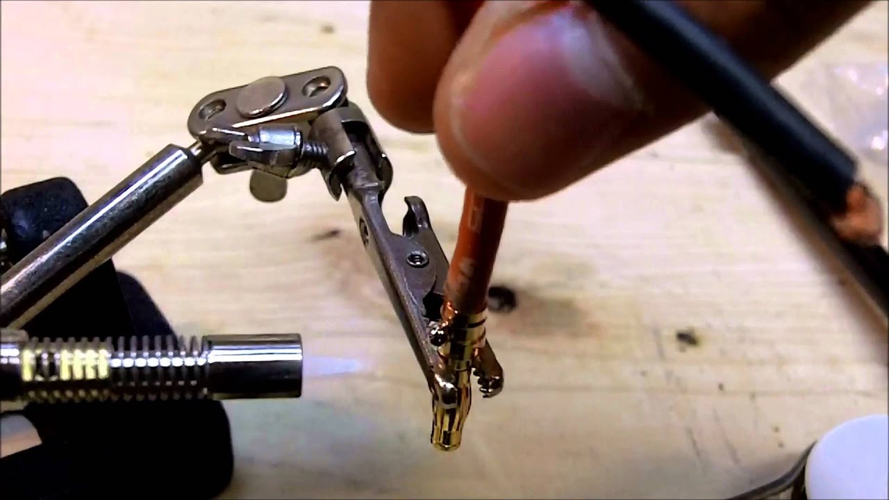 How to solder bullet connectors for brushless rc cars castle hxt protek EC5