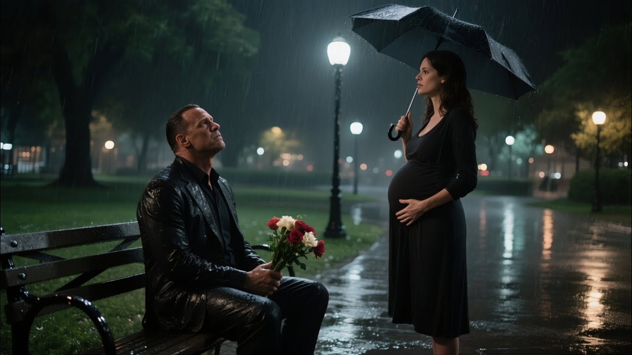Pregnant and Alone in the Rain — She Didn’t Know the Man with Roses Was a Mafia Boss