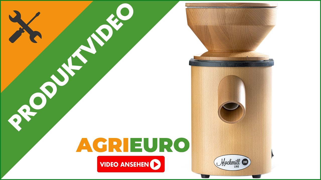 Produktvideo Mockmill Lino 200 - Getreidemühle - aus Holz - Elektromotor 600W