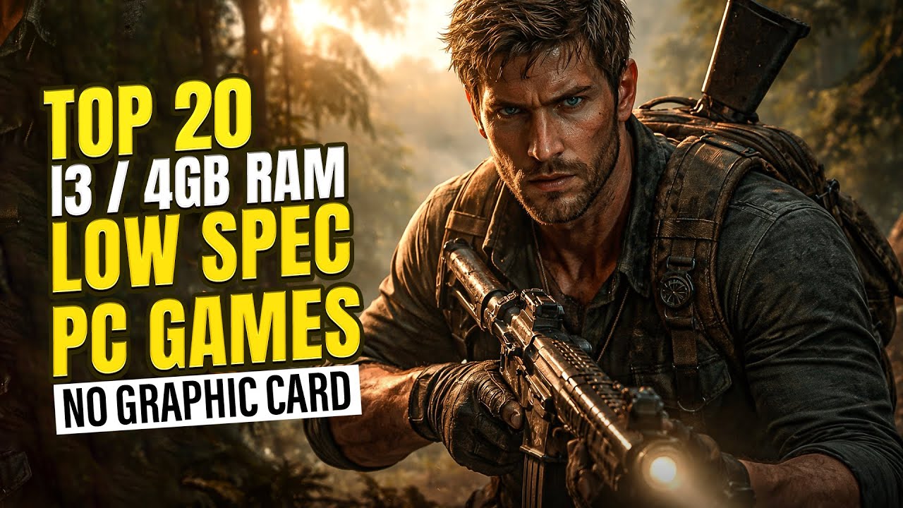 Top 20 Low-Spec PC Games That Run Smooth on i3 | 4GB | 8GB RAM (2026)