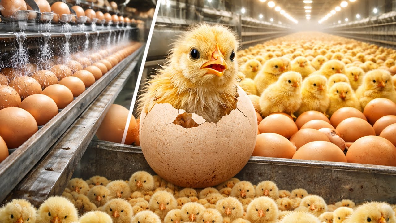 Inside Factory: Egg to Chick 🐣 | Full Hatching Process Step by Step