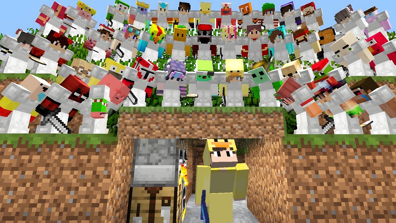 Minecraft Manhunt 30 Avcı VS YusufTe'ye KARŞI!
