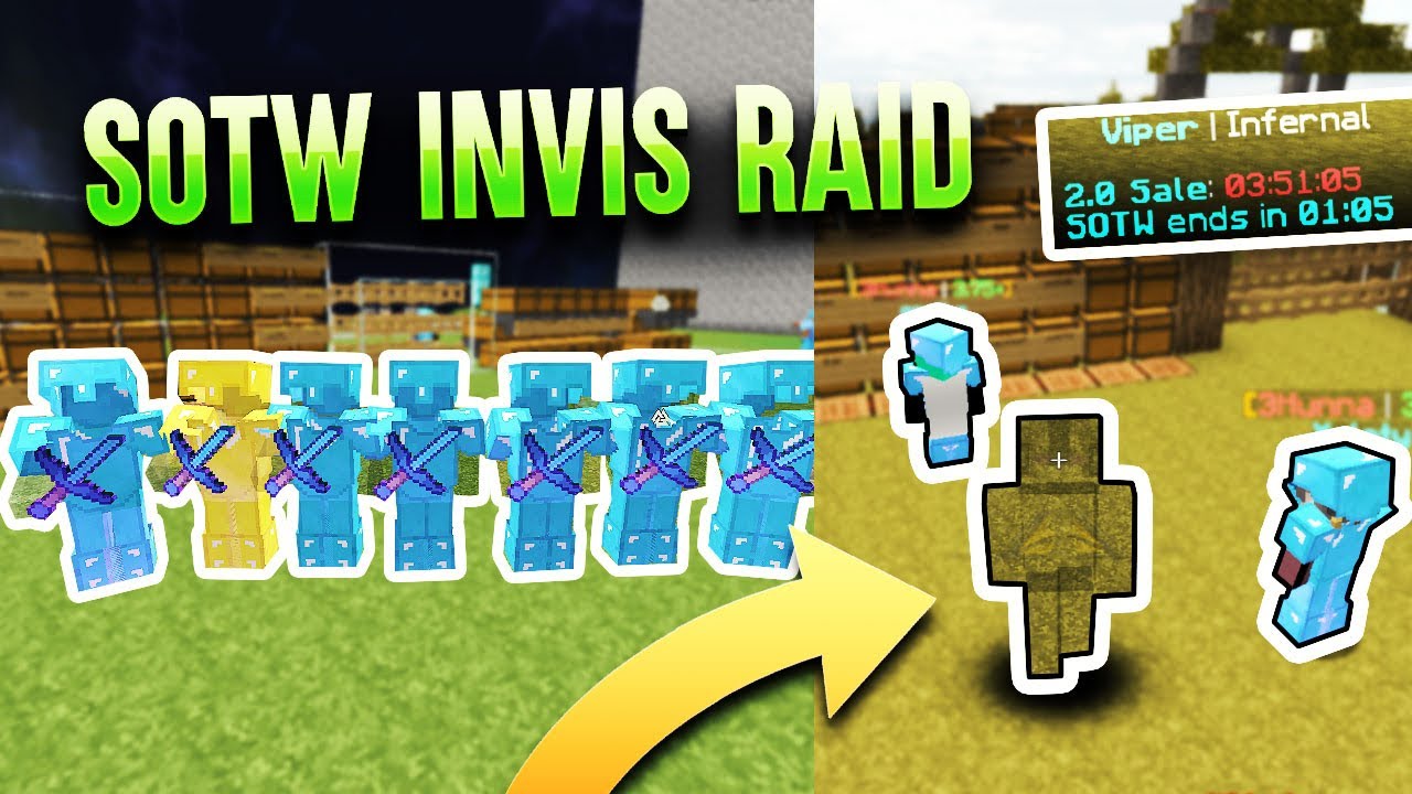HOW TO INVIS RAID AS A POWER FACTION ON SOTW *INSANE* | Minecraft HCF