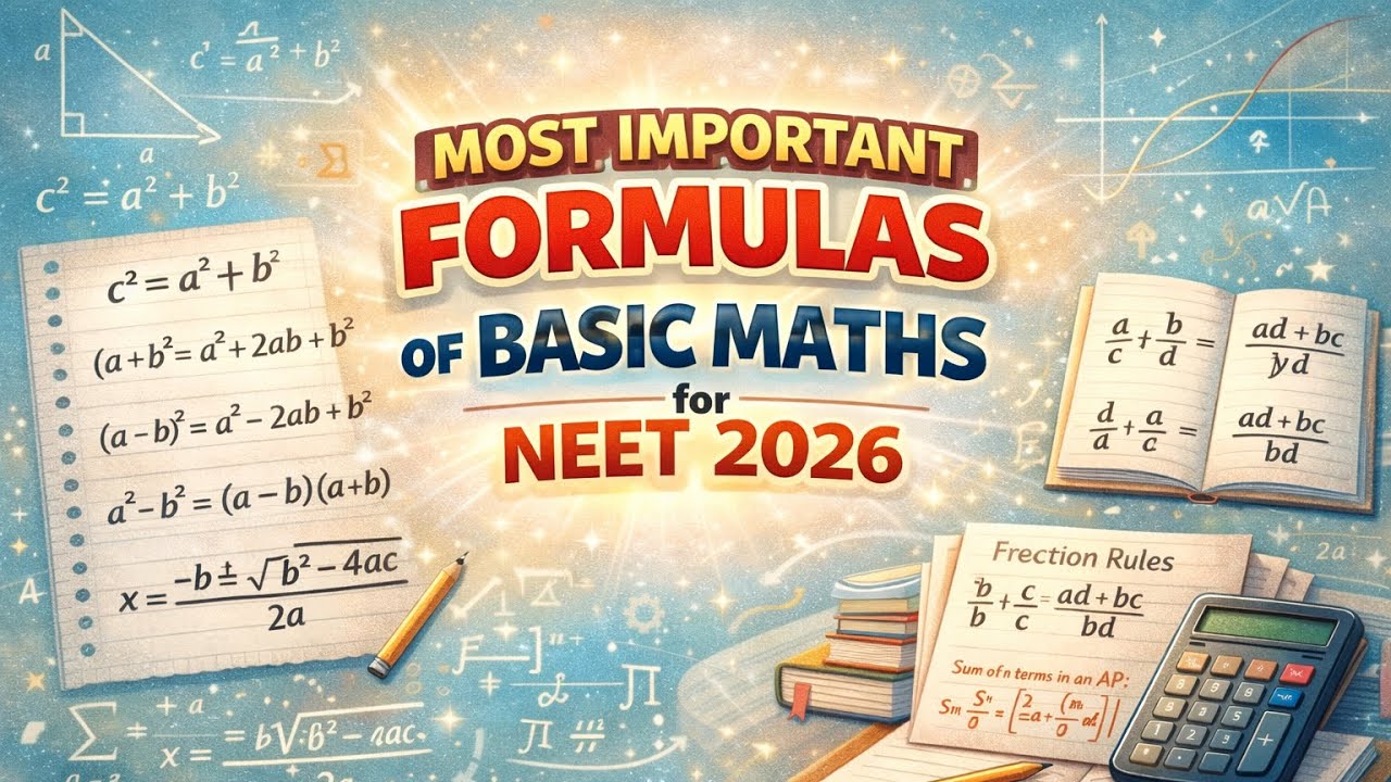 Physics में 170+ चाहिए? | Complete Basic Maths Formulas for NEET 2026 🎯