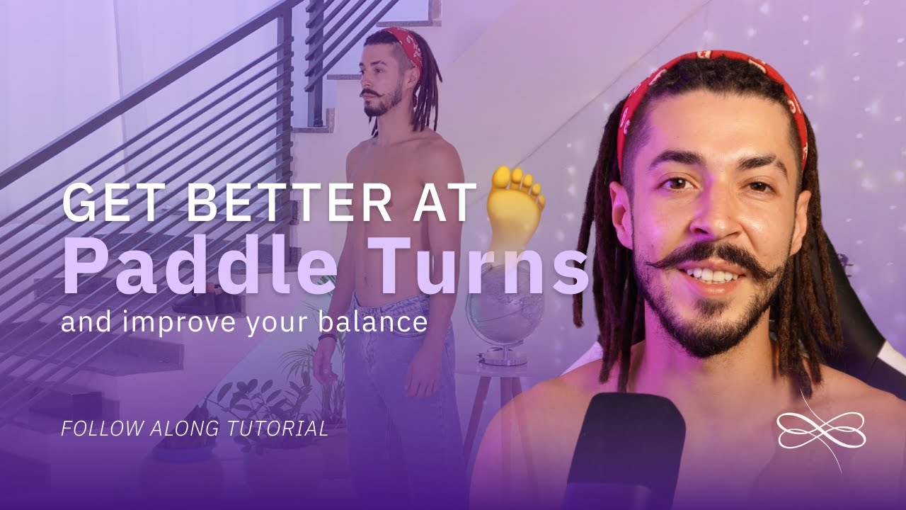 Have controled and balanced paddle turns following along this tutorial 💜💛 (Solo training)