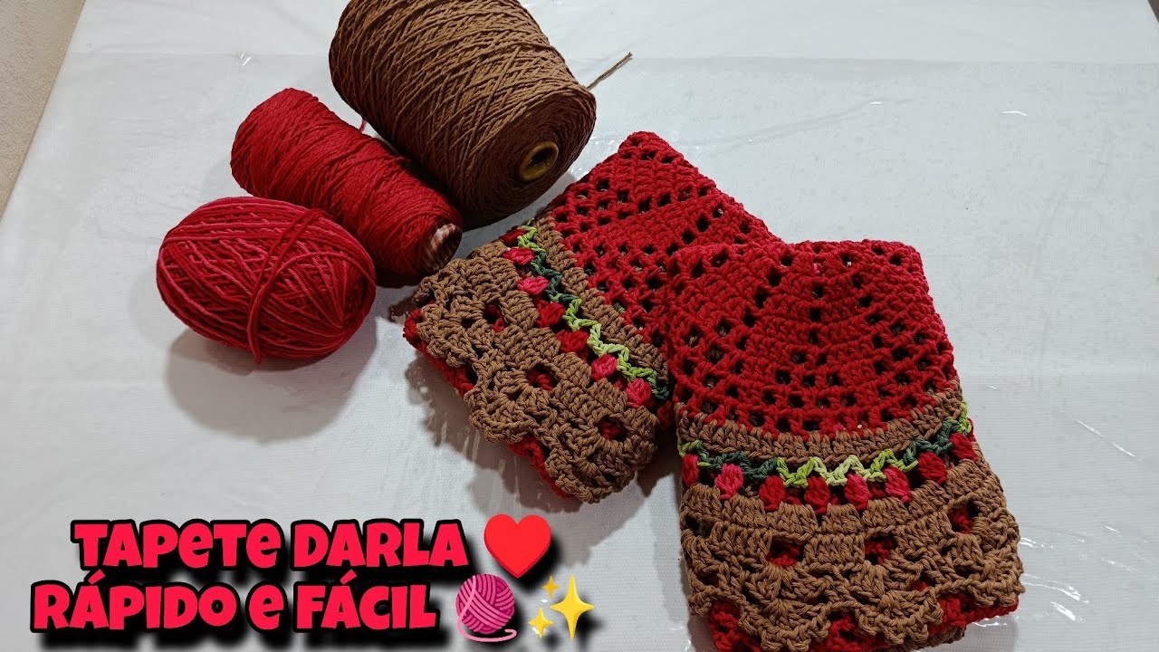 ⚠️ Tapete Darla🧶 Modelo de Sucesso por aqui | Rápido e fácil 🧶@atelielorencroche 