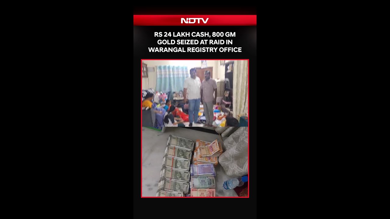 Telangana News | Rs 24 Lakh Cash, 800 Gm Gold Seized At Raid At Warangal Registry Office