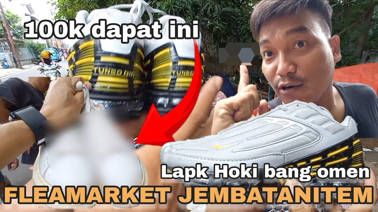 LAPAK THRIFT PALING GOKIL‼️1OOK DAPAT SEPATU SECOND INI DI PASAR LOAK JATINEGARA