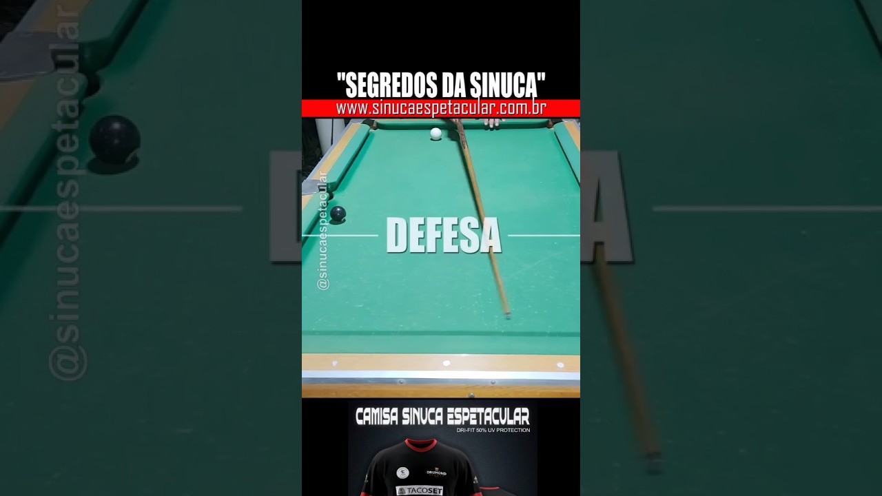 ✅TUTORIAL de DEFESA na sinuca #sinuca #snooker #bilhar #dicasdesinuca #comojogarsinuca
