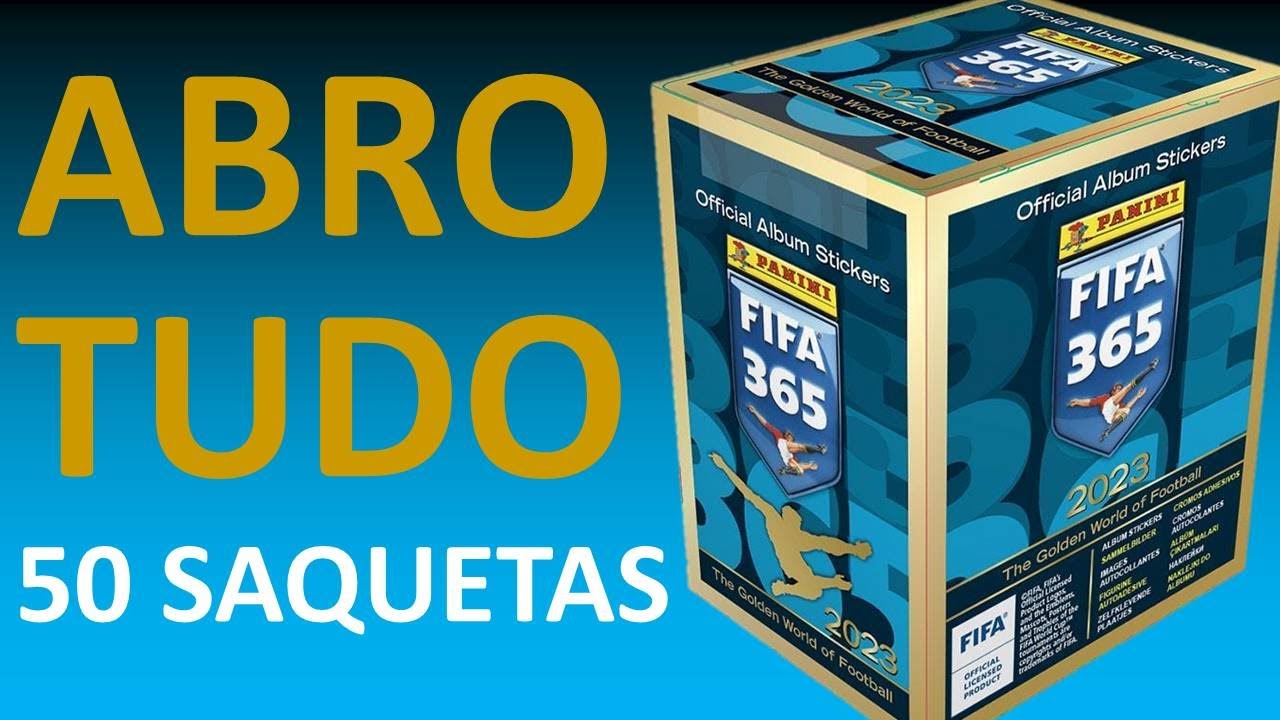 Abertura CAIXA FIFA 365 2023 / 50 Saquetas Cromos Panini