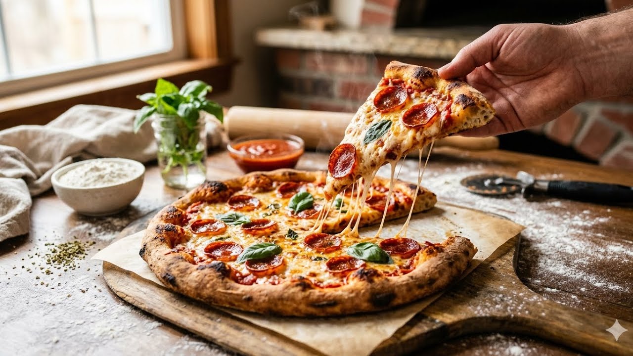 Perfect Homemade Pizza Recipe 🍕
