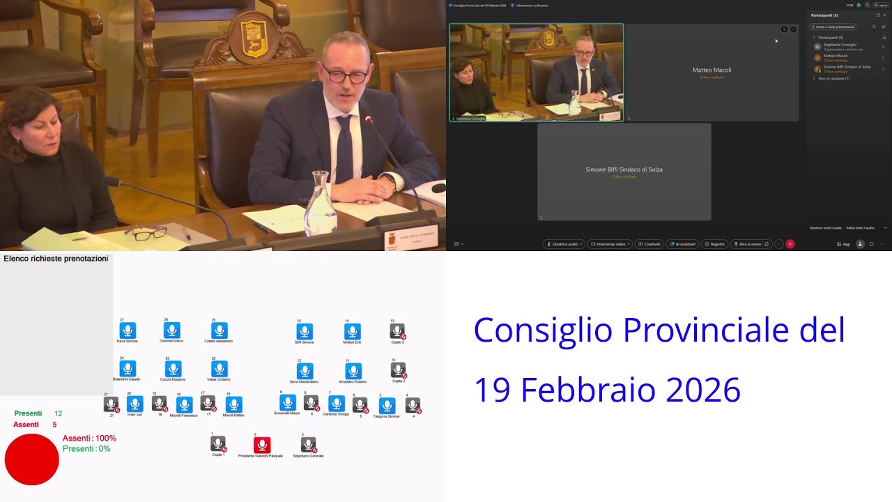 CONSIGLIO PROVINCIALE DEL 19 FEBBRAIO 2026 – ore 15:00