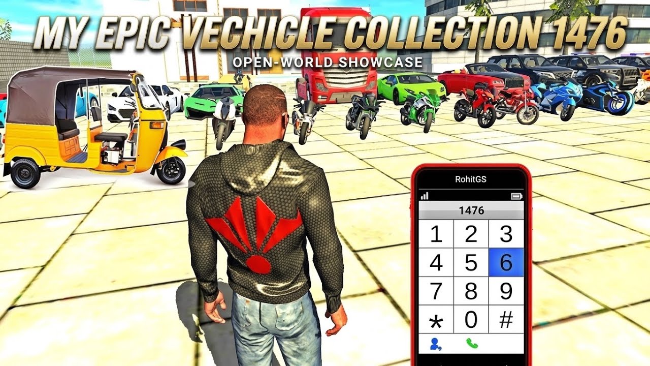 INDIAN BIKE 3D GAME LIVE HALKU 💪VS 🚓 , POLICE 🚨
