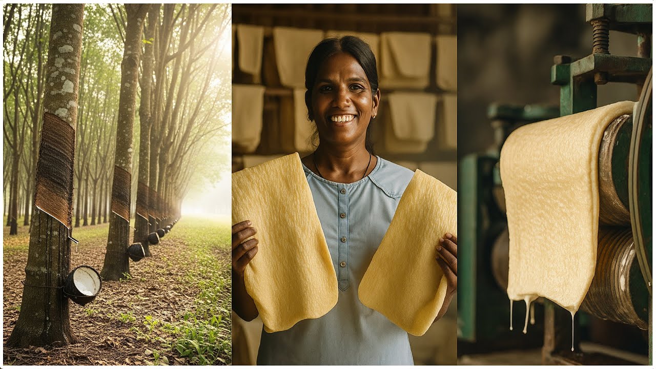 How Natural Rubber (Latex) Harvested from Million Rubber Trees?