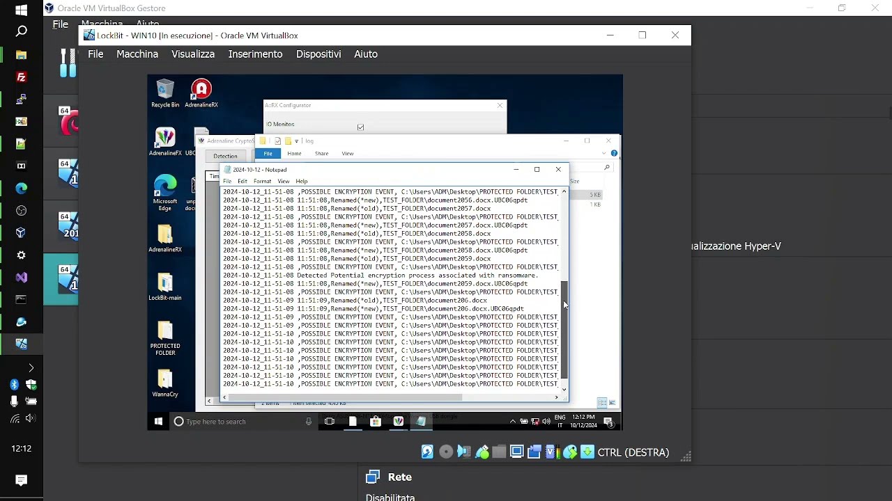 LockBit 3.0 Ransomware VS Adrenaline CryptoSentinel