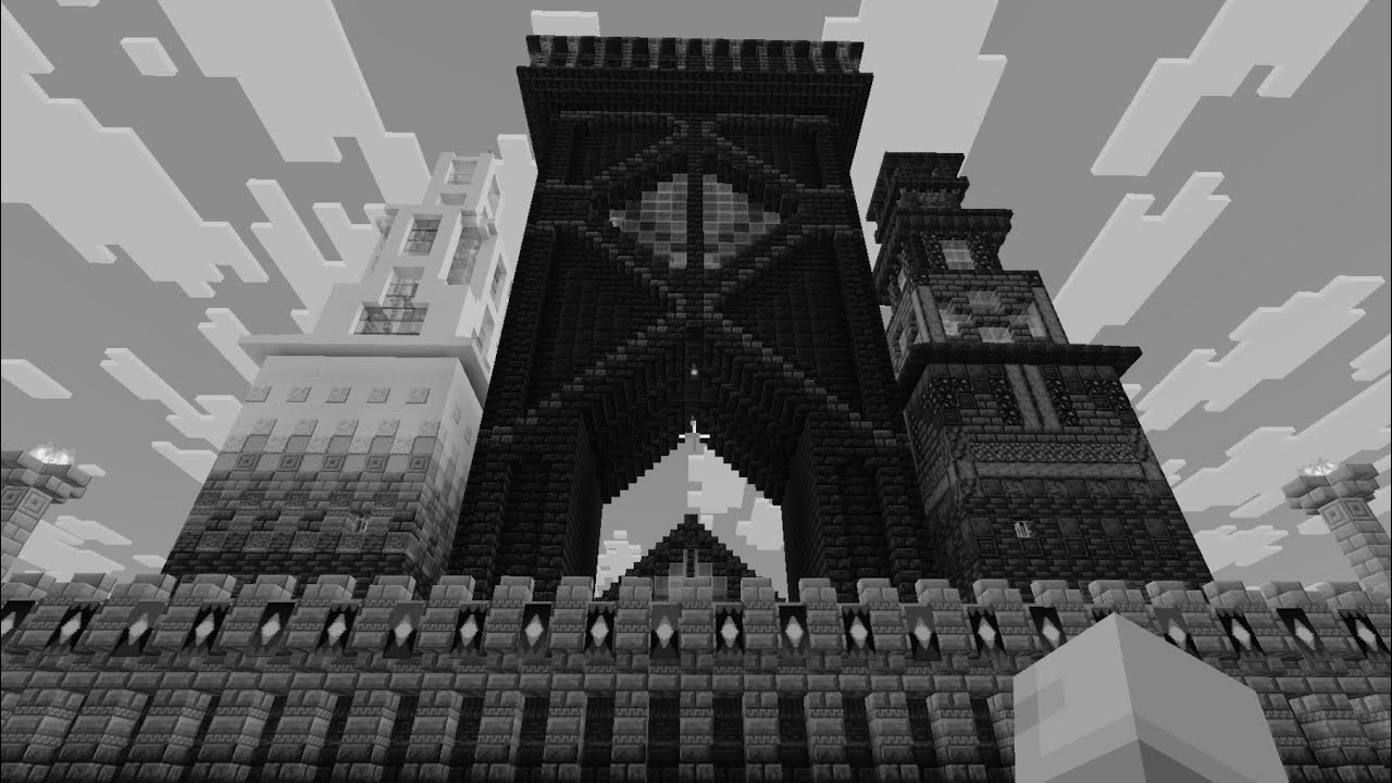 Minecraft: Take a Tour of My Black And White Castle!