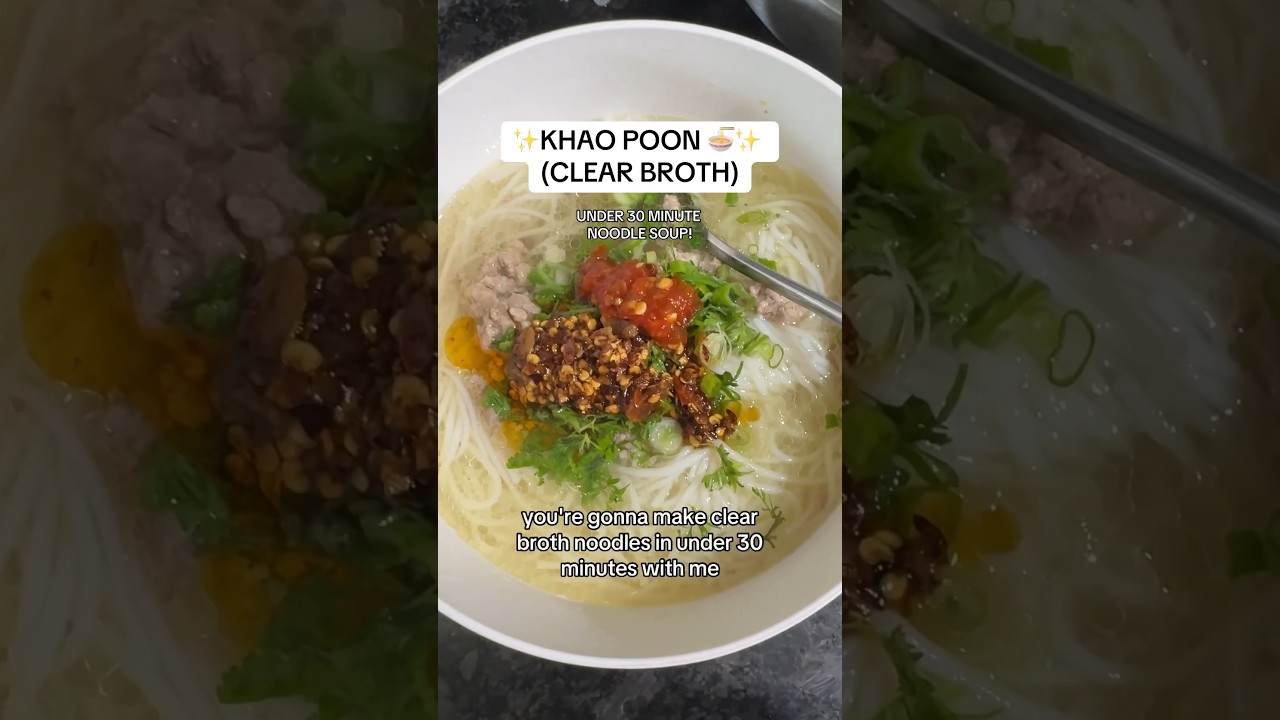 FAMILY-FRIENDLY KHAO POON NOODLES 🍜 WITH GROUND PORK! 🐷 EASY, QUICK, & PICKY EATER APPROVED! 😱