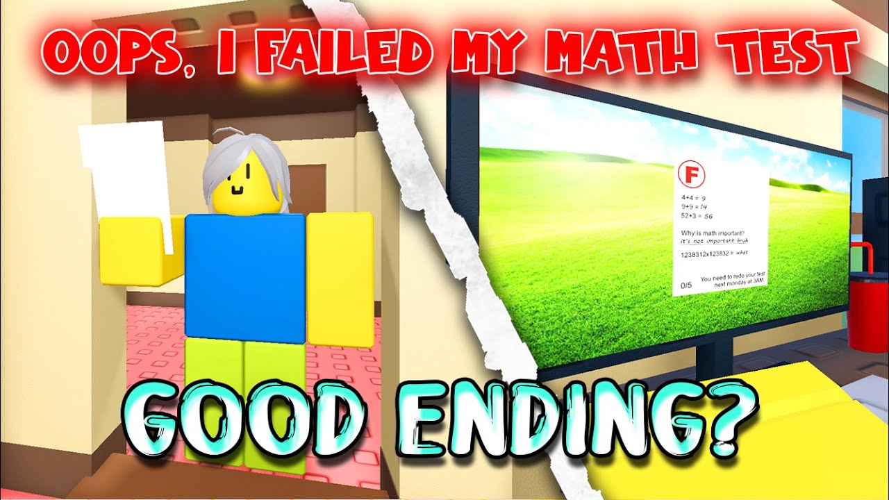 Printer Ending (Good Ending?) - Oops, I Failed My Math Test - [Roblox]