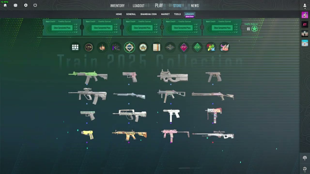 CS2 Armory Pass 200 Stars on Train 2025 Collection