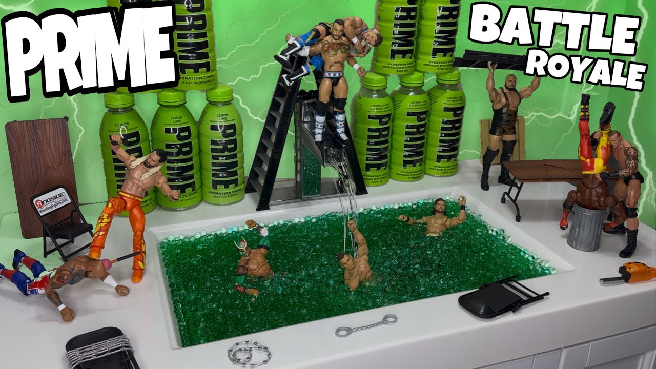 10 Man PRIME Battle Royal WWE Action Figure Match!