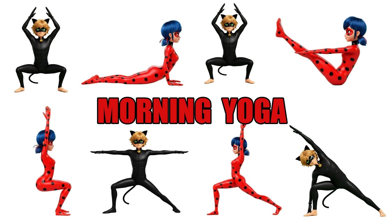 Kids Yoga For Strength with Ladybug & Cat Noir | Yoga x Ladybug & Cat Noir