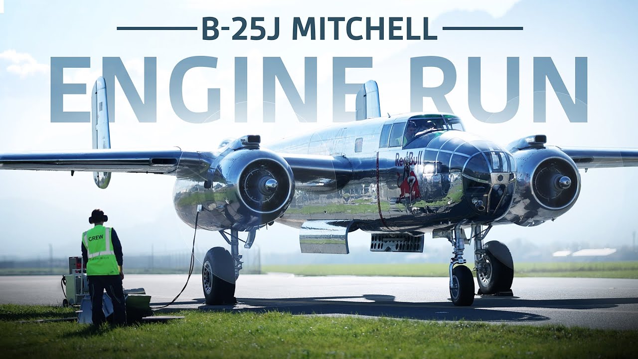 RAW 🔥 B-25J ENGINE RUN 💨 4K ORIGINAL SOUND