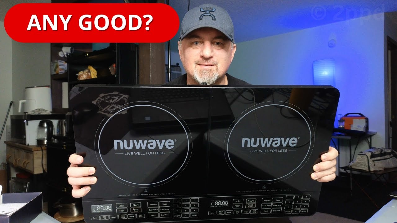 Двойная индукционная варочная панель Nuwave (1800 Вт с двумя большими 8-дюймовыми конфорками) — м...