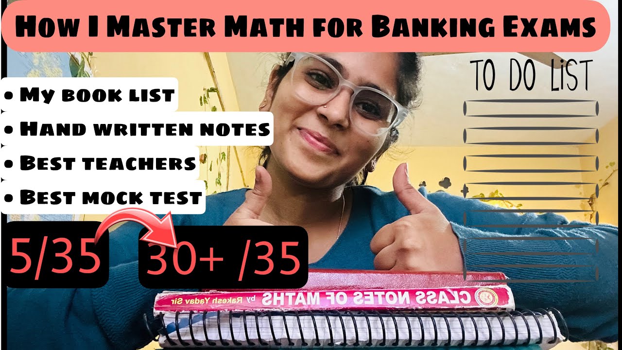 My honest MATHS strategy for banking exam 💯🔥| My book list 📚, Teachers 🧑&zwj;🏫 , Notes 📝|Score 30+/35 💯