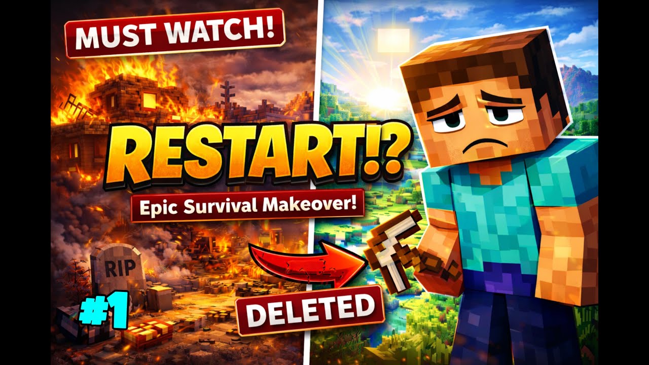Restart My Minecraft Survival Series || Minecraft Ep 1