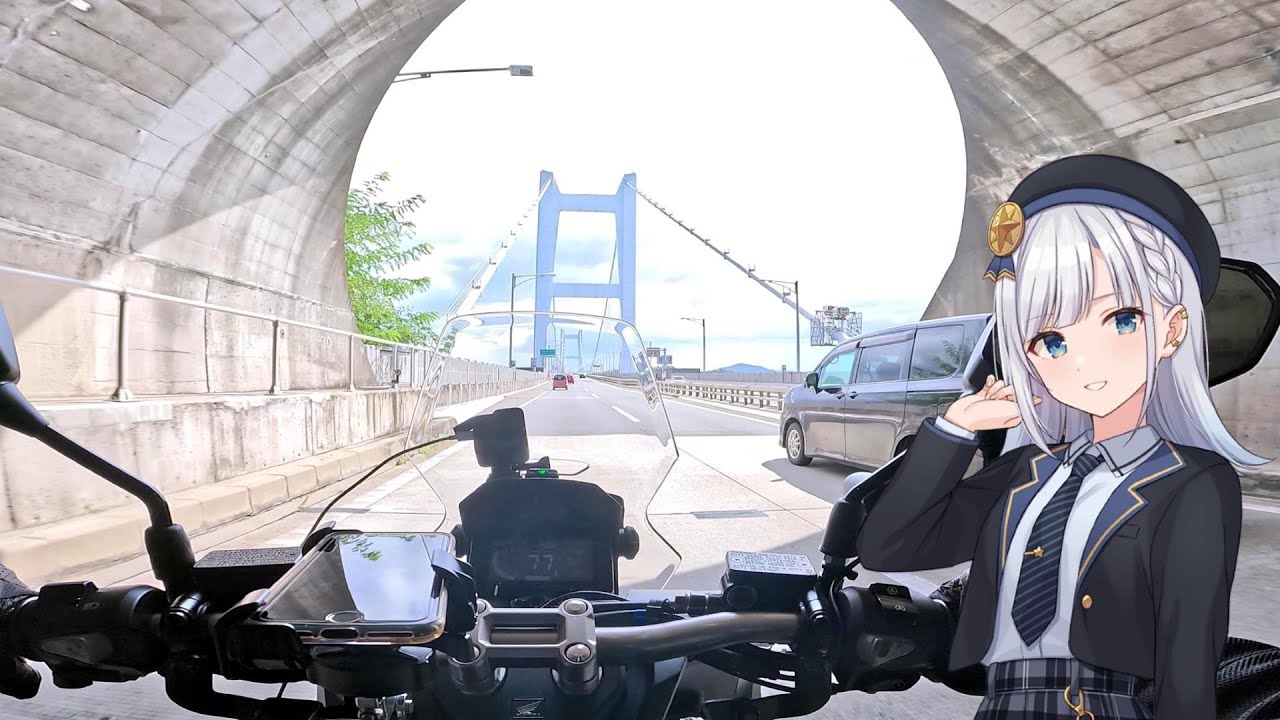 夏の四国ツーリングで新居浜へ。ホンダADV160【VOICEPEAK車載】