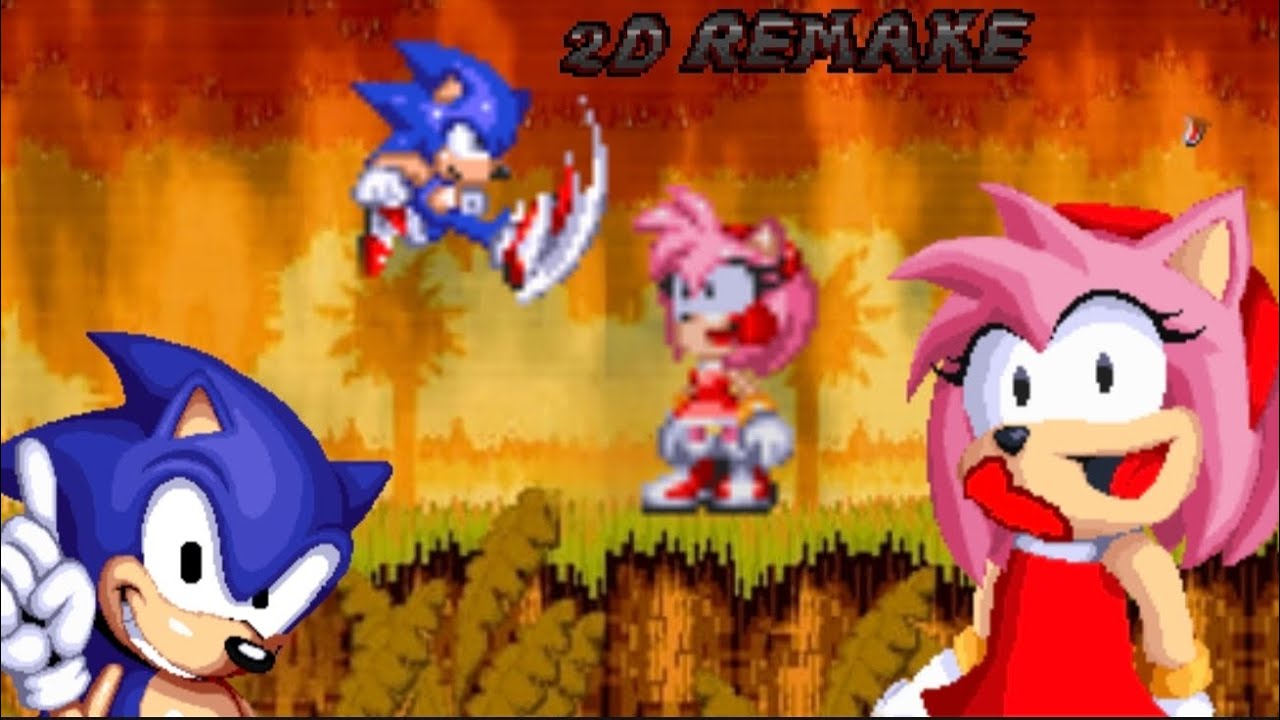 Sonic Vs Crazy Amy (Sonic Exe disaster 2D remake)