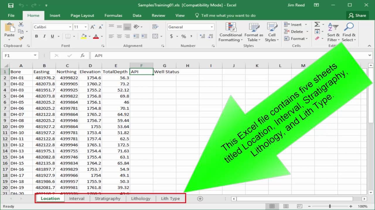 (RTE 1.2) Importing Excel Borehole Data