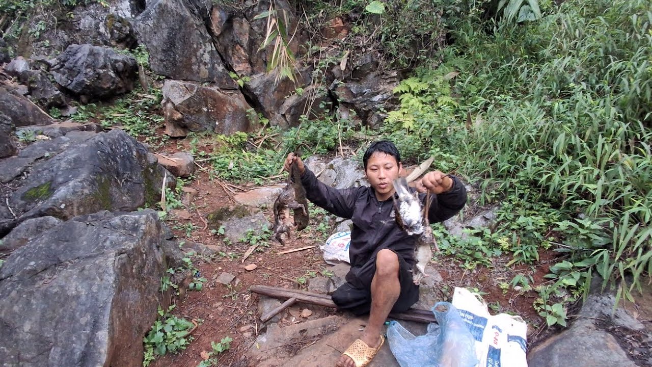 2 anh em cháu Chương và anh Sính đi xem bẫy |Em Trai Sính 1 Chân