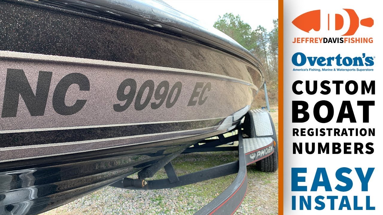 Overtons Custom Boat Registration Numbers - Easy Install