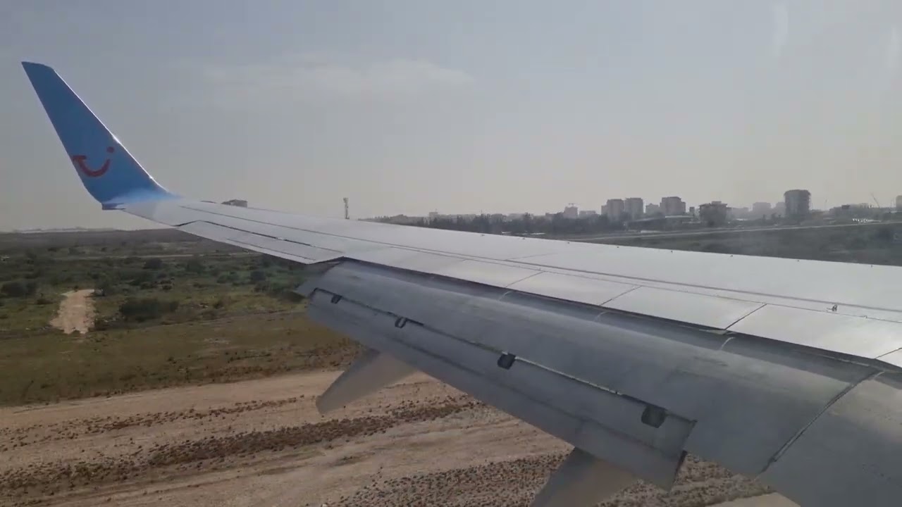 (4K) NICE LANDING ANTALYA TUIFLY BOEING 737-700