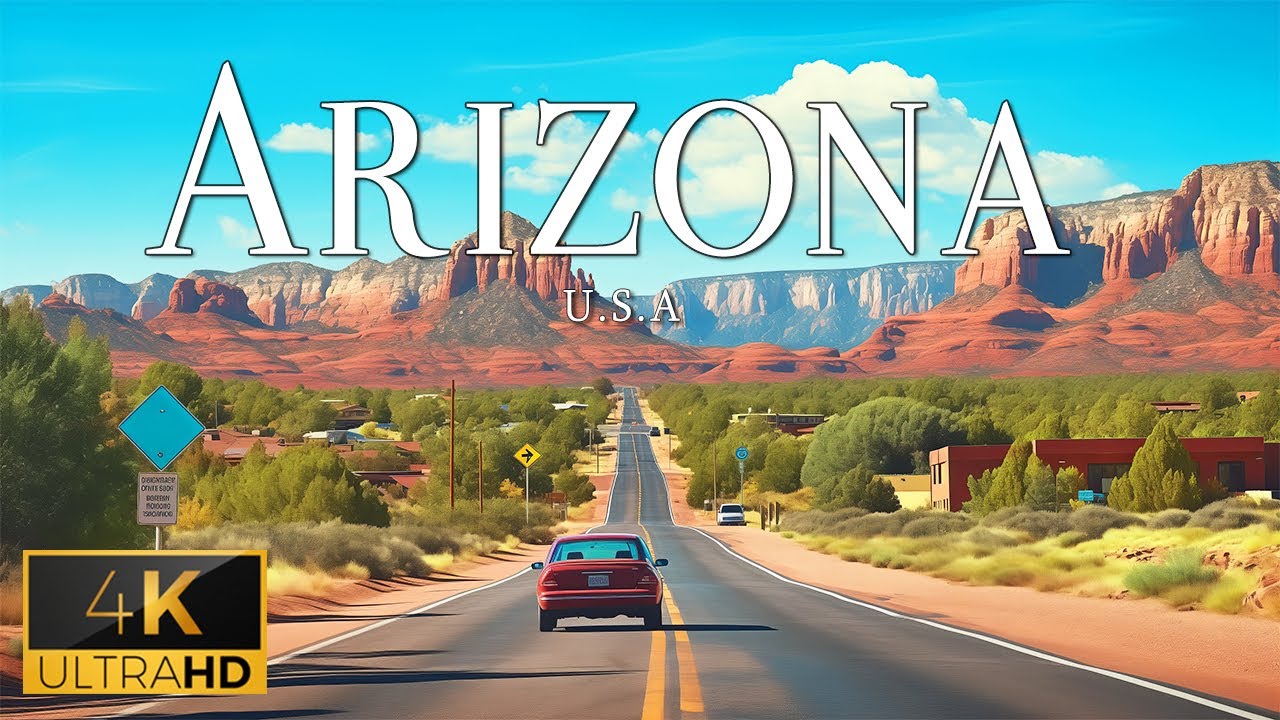 FLYING OVER ARIZONA (4K Video UHD) - Relaxing Music With Beautiful Nature Video For Stress Relief