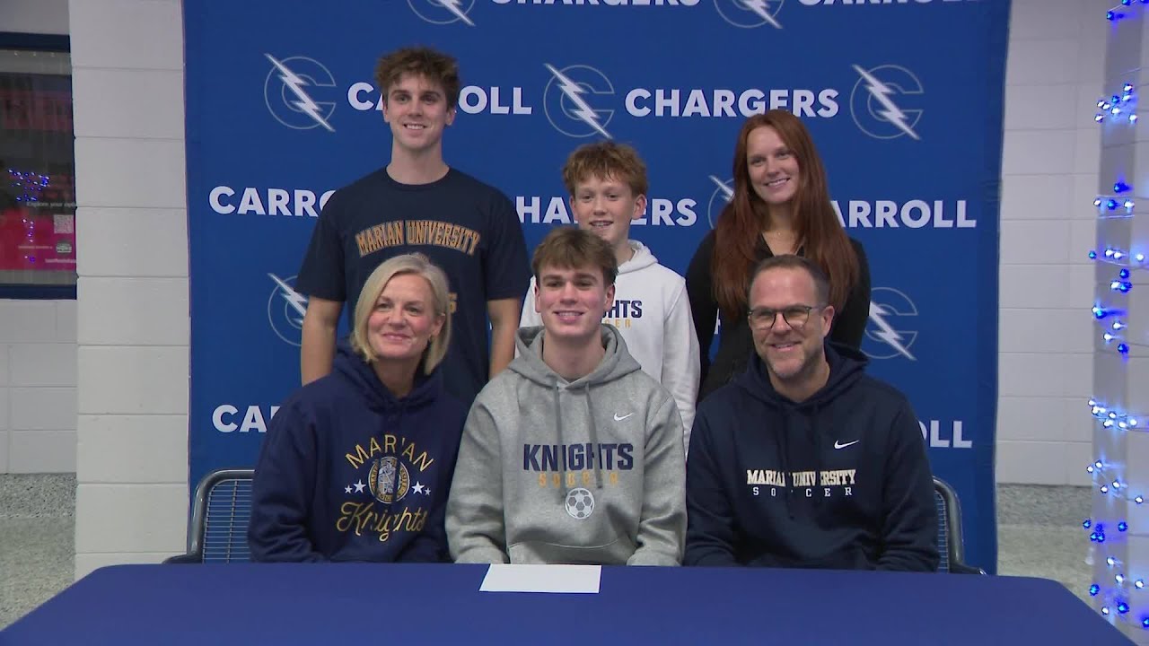 Carroll's Parker Jaeger signing day interview with Marian University men's soccer 1/7/2026